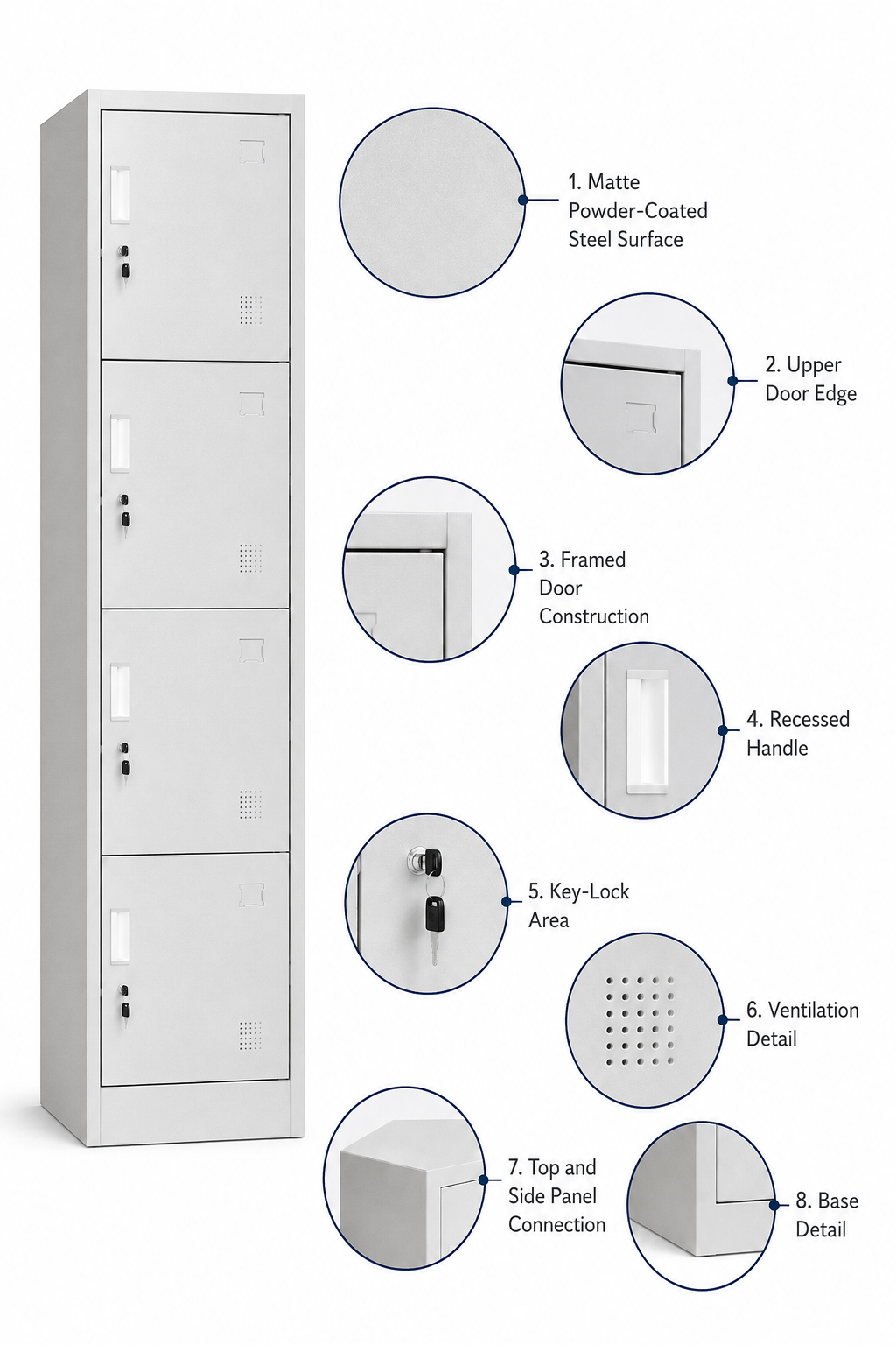 TreeJar 4 door locker Skyland STEL  SSL-4 - view 7
